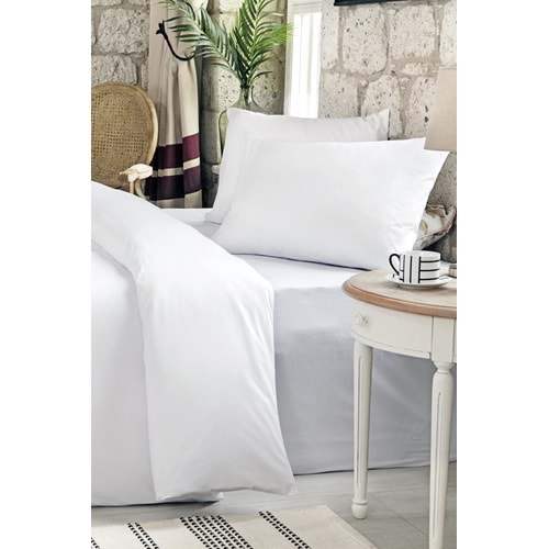 Özdilek Ranforce -Otel Beyaz- Tek Kişilik Nevresim Takımı