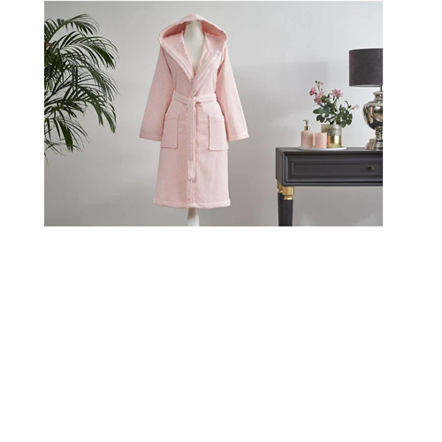 Özdilek Kapşonlu Bornoz Brıght Pembe ( S.M )