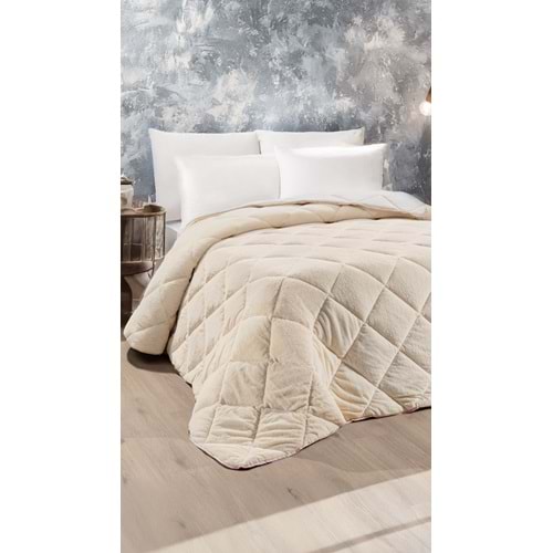 Ogi Home Welsoft Yorgan Çift Taraflı Tek Kişilik (155x215) - Krem