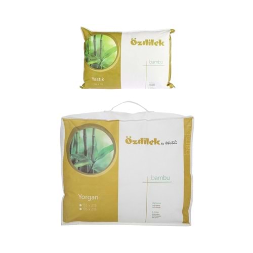 Özdilek 1 Adet Bambu Yorgan + 1 Adet Bambu Yastık (Tek Kişilik Set)