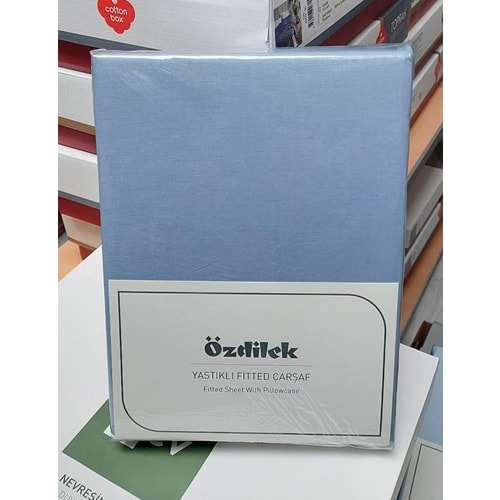 Özdilek Colourist Fitted Lastikli Tek Kişilik Çarşaf Seti (100x200)-Buz Mavi