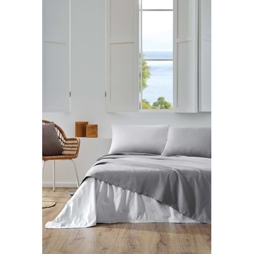 Özdilek Rf -Colourist Kül Gri Silver- Çift Kişilik Pike Takımı