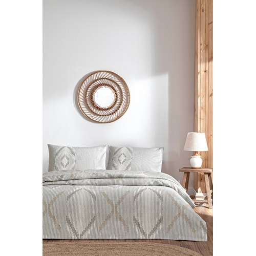 Özdilek Rf -Linea Etnica Krem- Tek Kişilik Pike Takımı