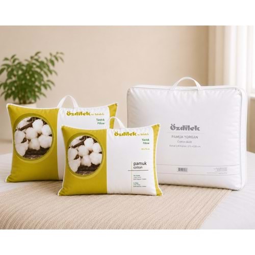 Özdilek Doğal 1 Adet Pamuk Yorgan + 2 Adet Pamuk Yastık (King Size Battal Set)