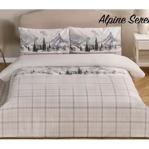 Özdilek Nev Serisi -Mavi Alpine Serenity Yeni-Çift Kişilik Nevresim Takımı