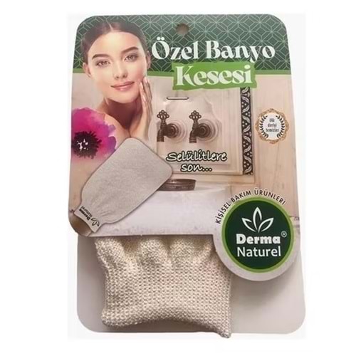 Derma Naturel Özel banyo kesesi Beyaz MS 34 2 li set