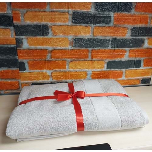 Özdilek Svv Border Yeni Seri Banyo Havlusu (76x147) - Silver (Gri)