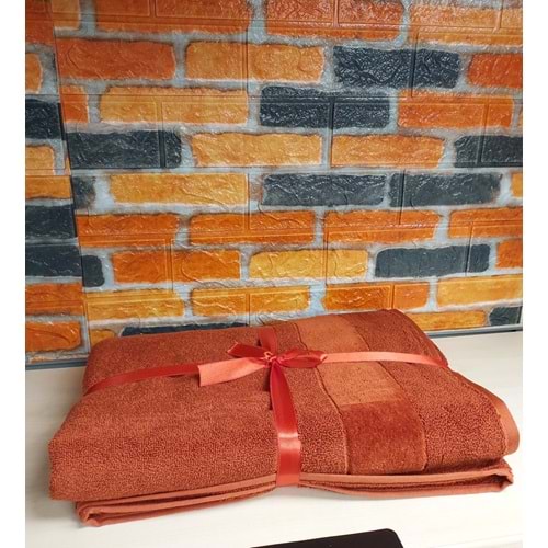 Özdilek Svv Border Yeni Seri Banyo Havlusu (76x147) - Spice