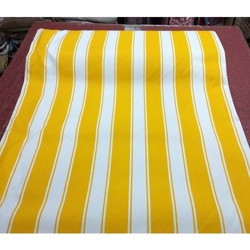 Balkon Perdesi Branda Kumaşı Metrelik (En 240cm)-Sarı Beyaz