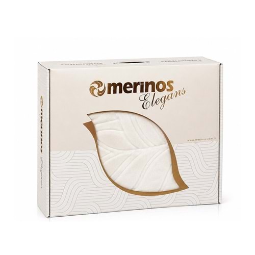 Merinos Elegans Kalın Embos Tek Kişilik Kutulu Battaniye (160x220) - Kemik