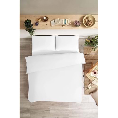 Özdilek Colourist -Beyaz Beyaz- Battal Çift Kişilik (King Size) Nevresim (Sadece Nevresim İçerir)