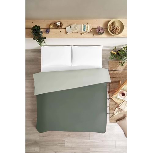 Özdilek Colourist -A.Yeşil K.Yeşil- Battal Çift Kişilik (King Size) Nevresim (Sadece Nevresim İçerir)