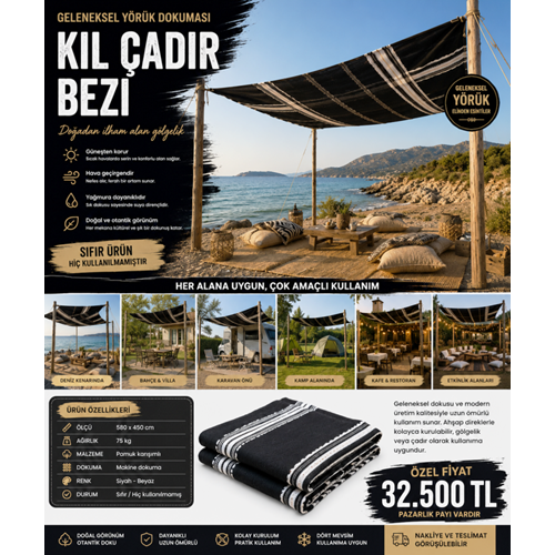 Mandaş Kıl Çadır bezi 580*450 cm