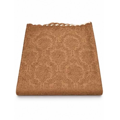 Süngerli İpeksi Kadife Kaymaz Koltuk Örtüsü (170x210) - Embos Kahve