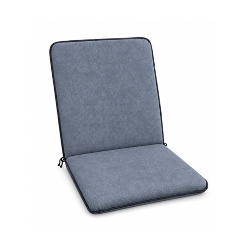 1 Adet Rattan Arkalıklı Sandalye Minderi (Kalınlık 4cm)-Primer Koyu Gri Yeni