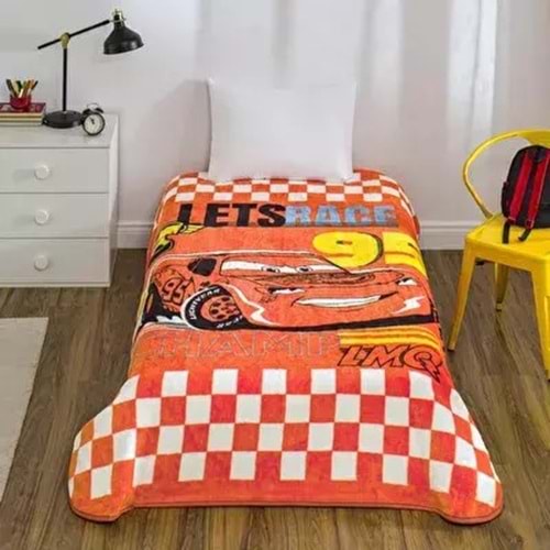 Taç Lisanslı Tek Kişilik Çocuk Battaniye (160x220)Cars Speed