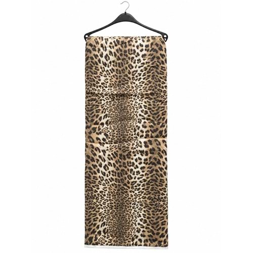 Manolya Pamuklu Çok Amaçlı Tek Kişilik Pike, Yatak Ört (155x220) - Leopar Kahve