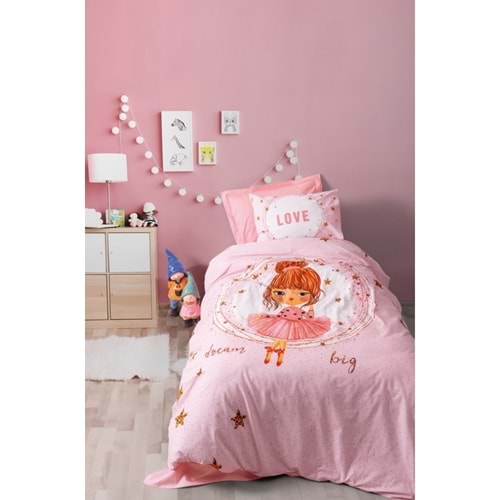Cotton Box Rf Junior -Jerry Pembe- Lastikli Çarşaflı Tek Kişilik Nevresim Takımı