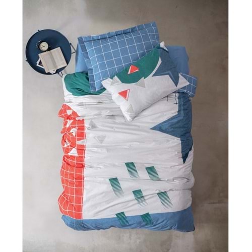 Cotton Box Rf Genç -Astral Denim Mavi- Tek Kişilik Nevresim Takımı