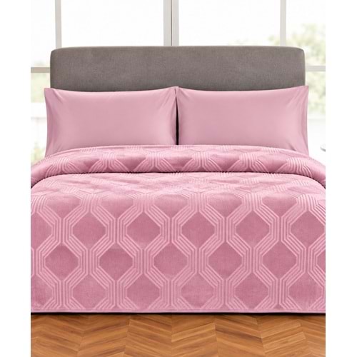 Özdilek Trendy Embos Çift Kişilik Battaniye (220x240)-Art Deco Menekşe Yeni