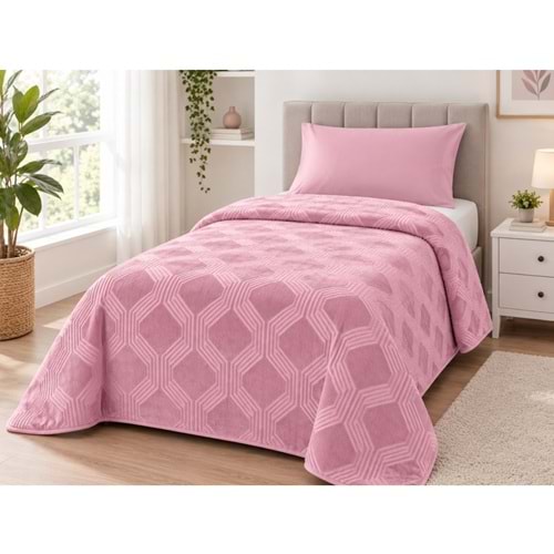 Özdilek Trendy Embos Tek Kişilik Battaniye(155x220)-Art Deco Menekşe