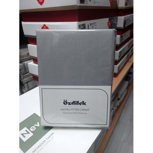 Özdilek Colourist Fitted Lastikli Tek Kişilik Battal Çarşaf Seti (120x200)-Silver Gri