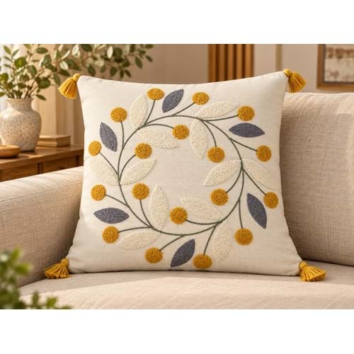 Punch Tufting Lüks Kırlent Kılıfı - v1