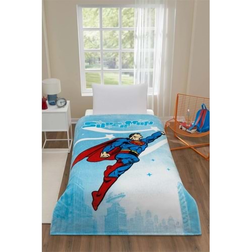 Özdilek Lisanslı -Superman Hero- Tek Kişilik Çocuk Battaniye (150x200)