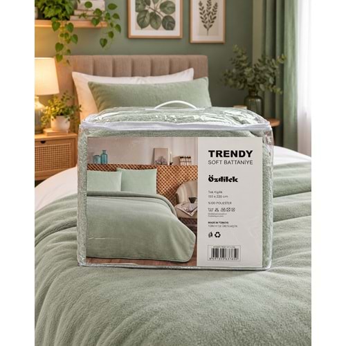 Özdilek Trendy Soft Tek Kişilik Battaniye (155x220)-Yeşil