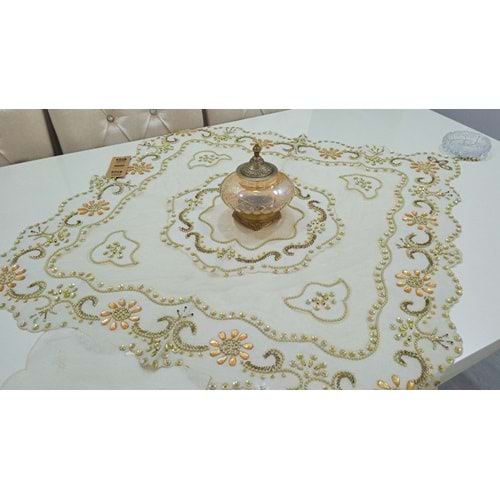 fransız organize ipek Vitrin seti boncuklu model 2 16 parça Gold