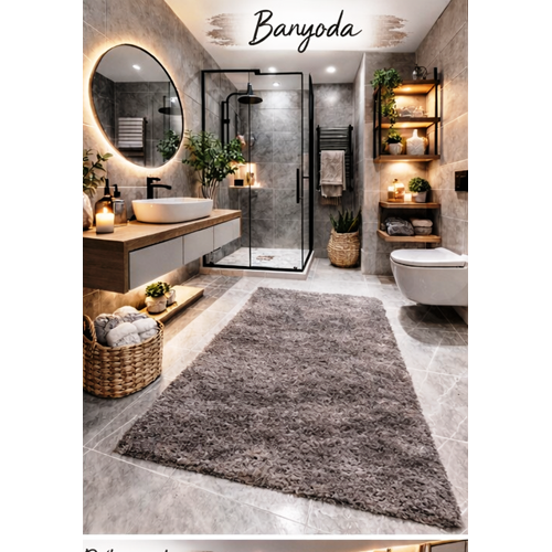 Giz Home Tilda Uzun Tüylü Post Halı (75x150)-K.Kahve