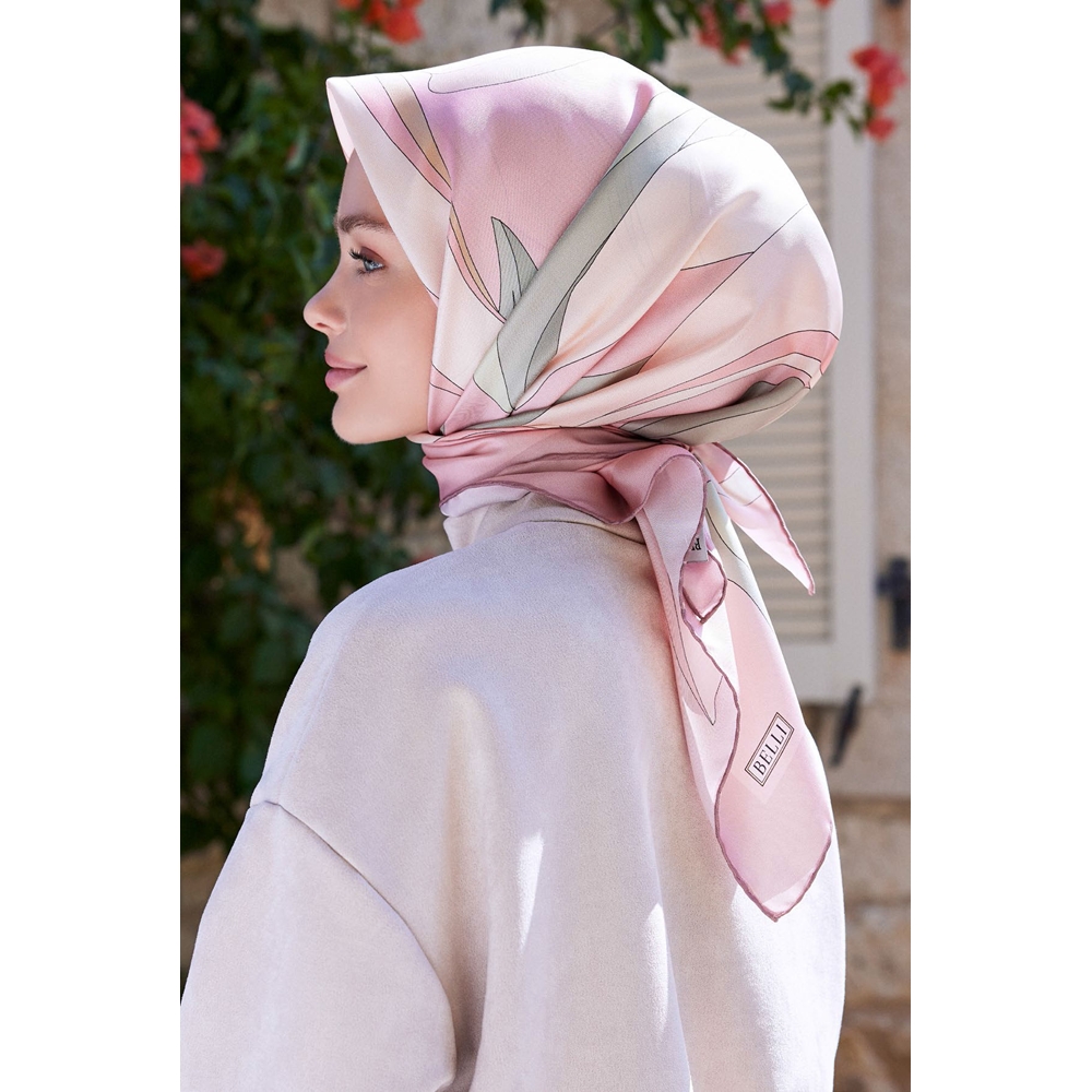 Belli Twill Nostalji Saf İpek Eşarp 4035D (T)