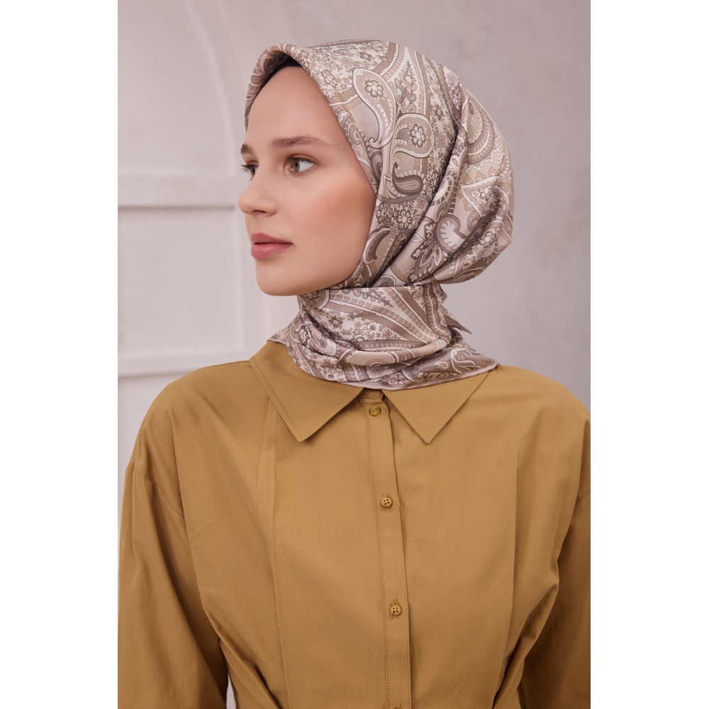 Belli Twill Saf İpek Eşarp - 2025-2026 Sonbahar-Kış 4202D (T)