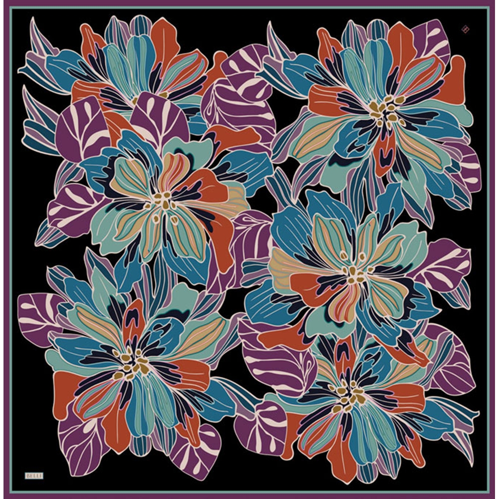 Belli Twill Saf İpek Eşarp - 2026-2027 Sonbahar-Kış 4413D (T) - Renk-02