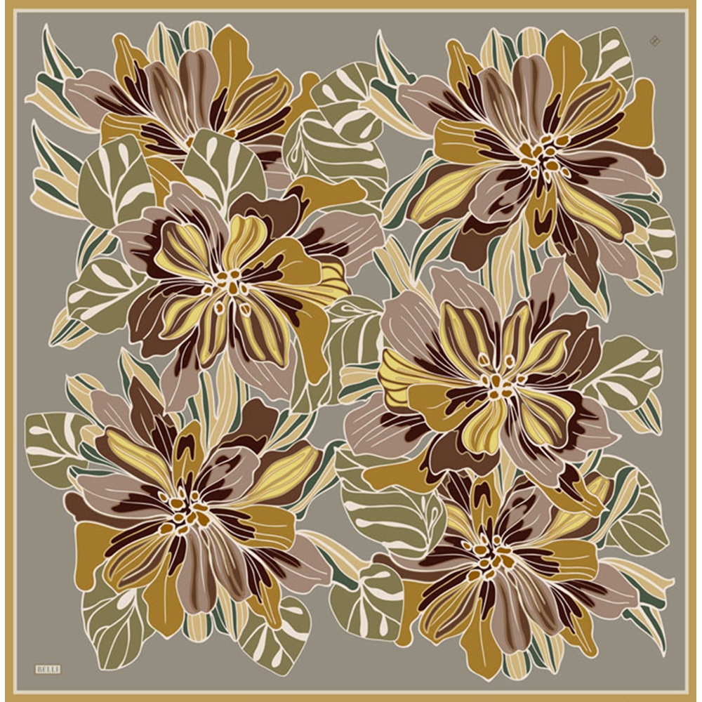 Belli Twill Saf İpek Eşarp - 2026-2027 Sonbahar-Kış 4413D (T) - Renk-02