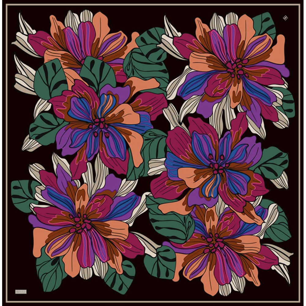 Belli Twill Saf İpek Eşarp - 2026-2027 Sonbahar-Kış 4413D (T) - Renk-02