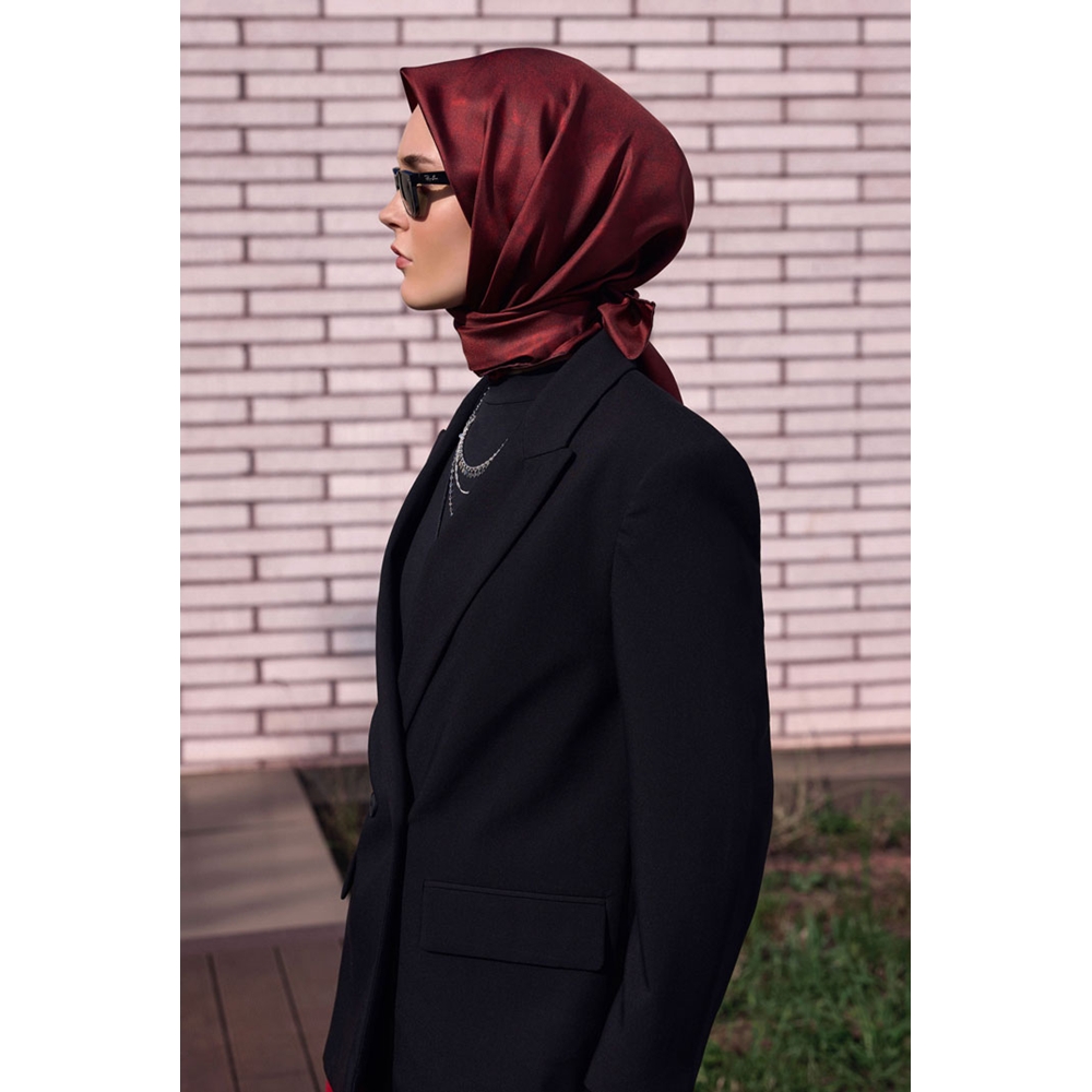 Belli Twill Saf İpek Eşarp - 2026-2027 Sonbahar-Kış 4428D (T)