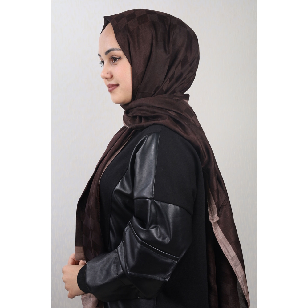 Piramit Desenli Dama Şal - Desen-01 - Renk-06