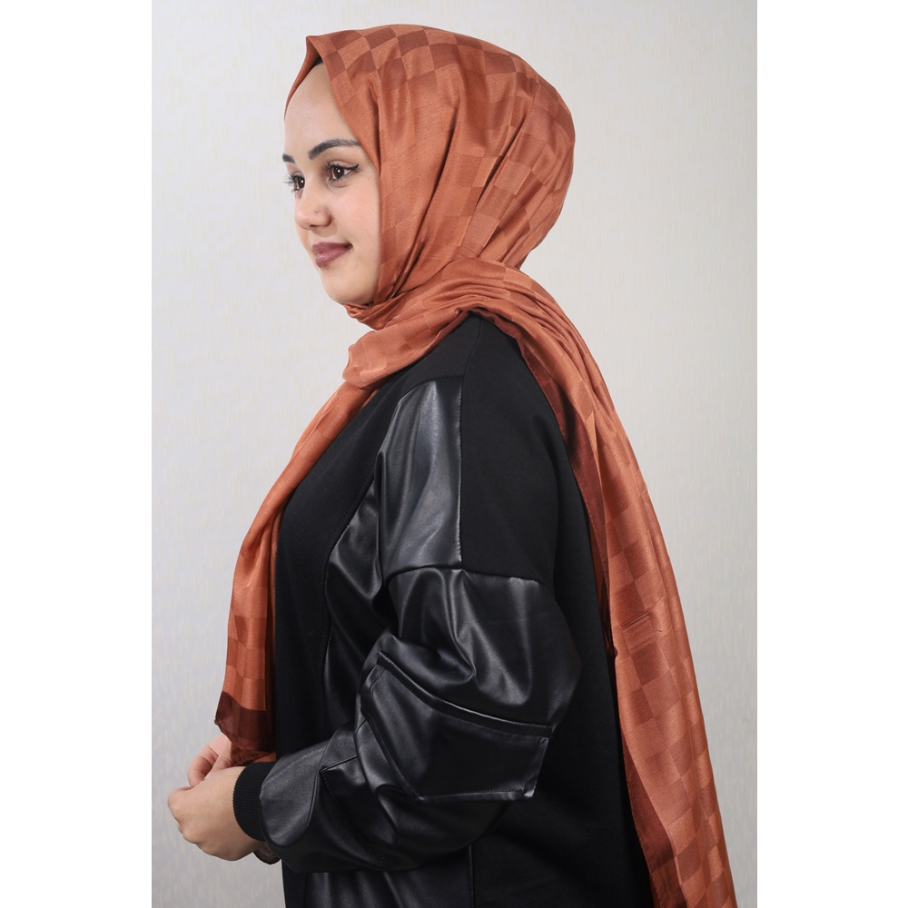 Piramit Desenli Dama Şal - Desen-01