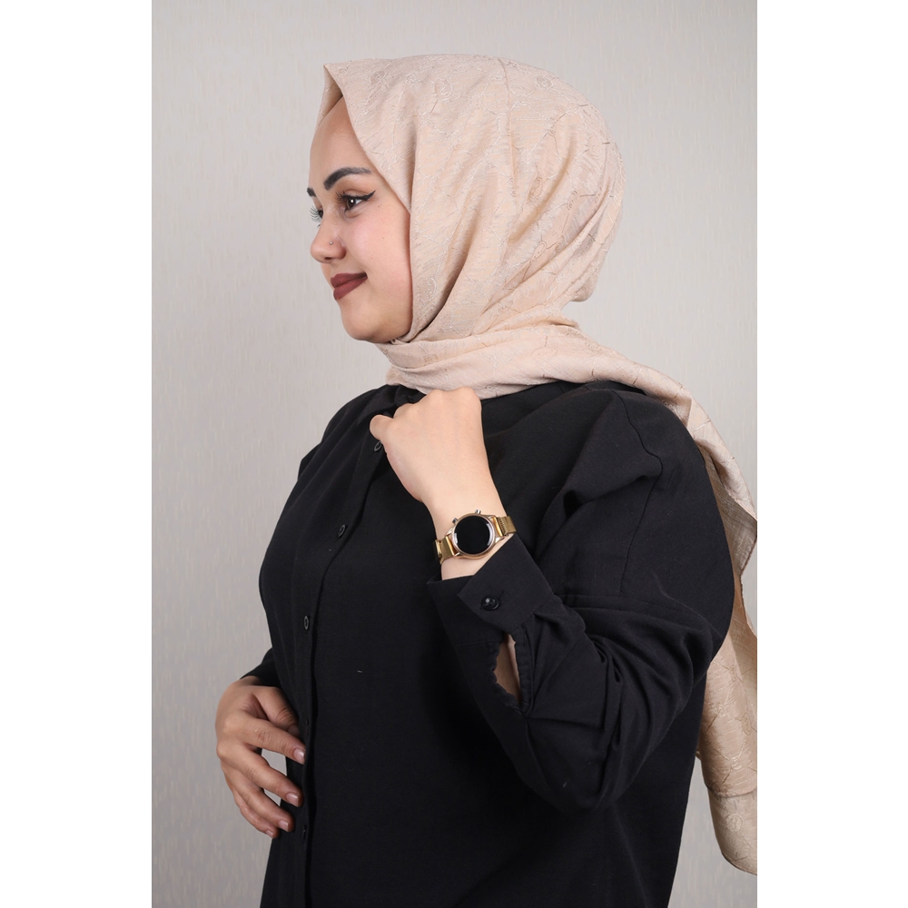 Piramit Monogram Floş Şal - Desen-02 - Renk-10