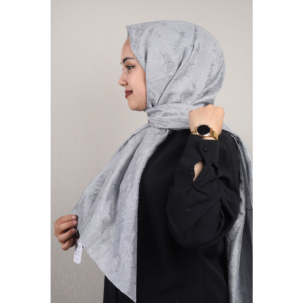 Piramit Monogram Floş Şal - Desen-02 - Renk-10