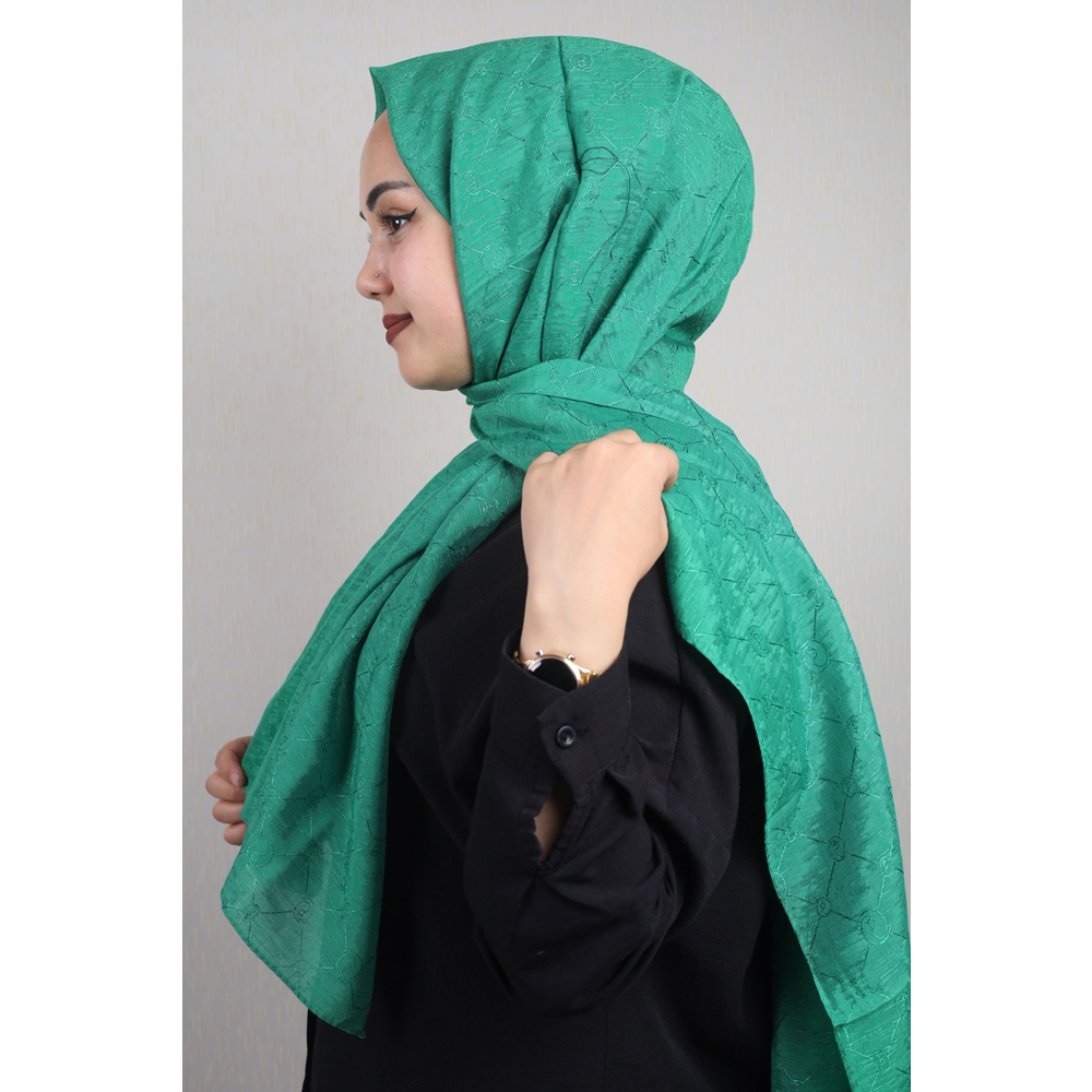 Piramit Monogram Floş Şal - Desen-02 - Renk-10