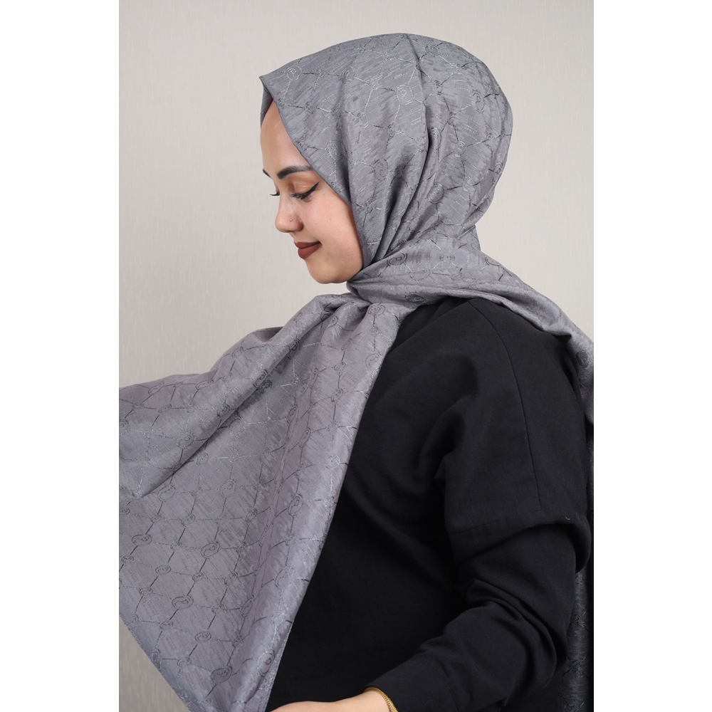 Piramit Monogram Floş Şal - Desen-02 - Renk-10