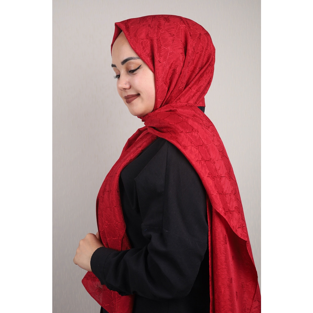 Piramit Monogram Floş Şal - Desen-02 - Renk-10