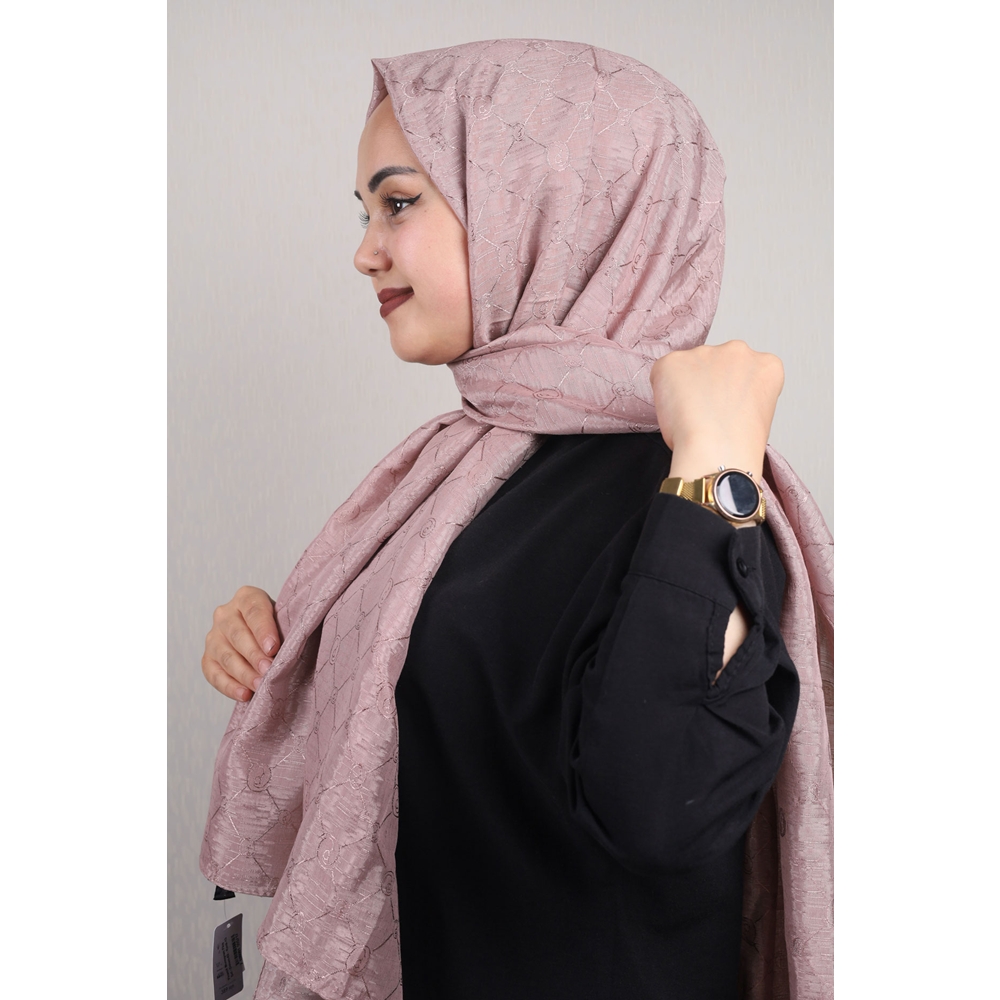Piramit Monogram Floş Şal - Desen-02 - Renk-10