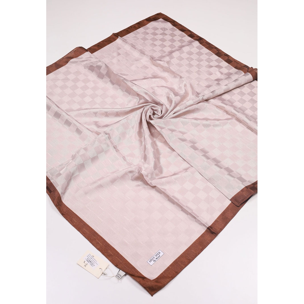 Hint İpek Kendinden Desenli Monogram Eşarp - Desen-06