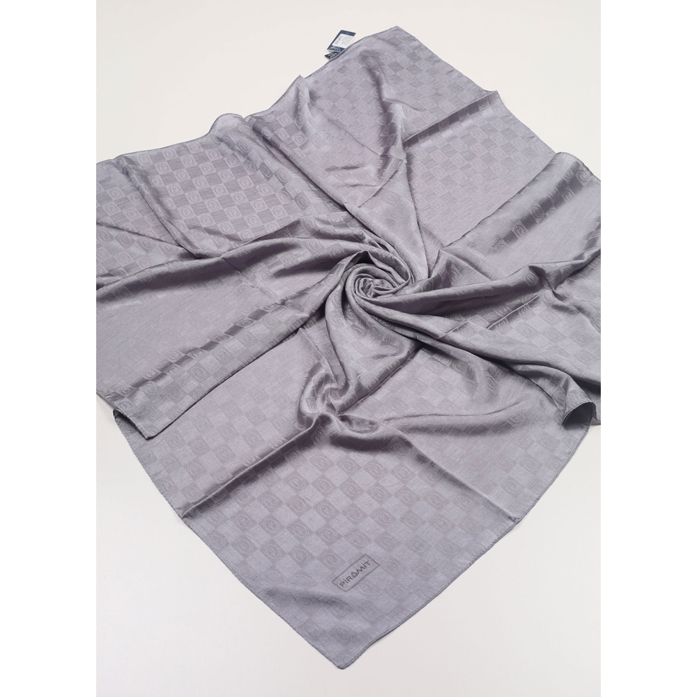 Piramit Kendinden Desenli Monogram Floş Eşarp - Desen-04