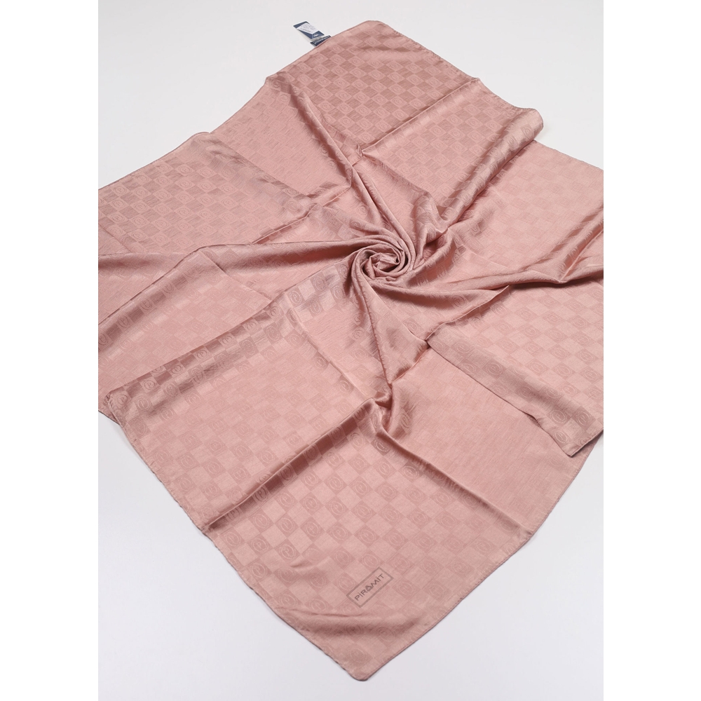 Piramit Kendinden Desenli Monogram Floş Eşarp - Desen-04