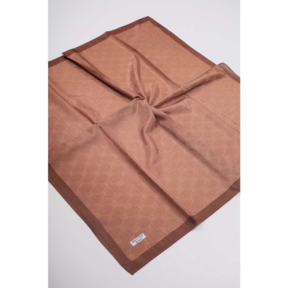 Hint İpek Kendinden Desenli Monogram Eşarp - Desen-07 - Renk-03