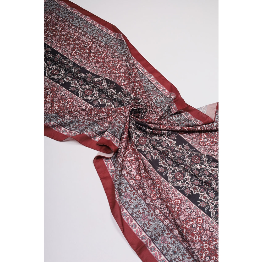 Scarfella Desenli Silk Licra Şal - Desen-05
